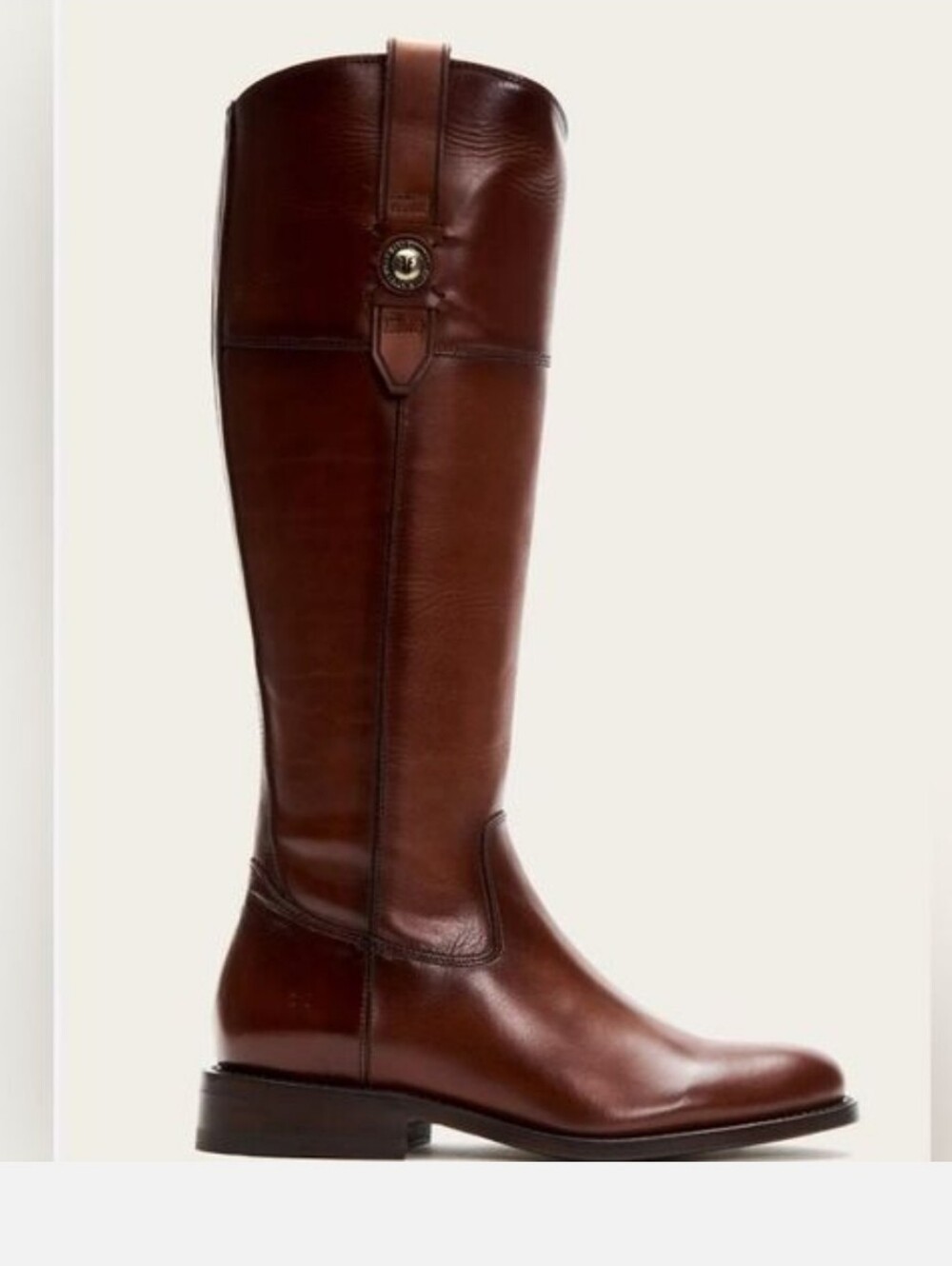 Frye Jayden Button Boots 5.5B Tall Leather Riding Boots in Chestnut Brown